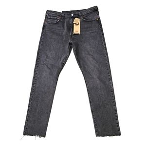 Levi's 501 Skinny Raw Hem (33 X 29) Women's Jeans Gray Denim Button Fly New plus